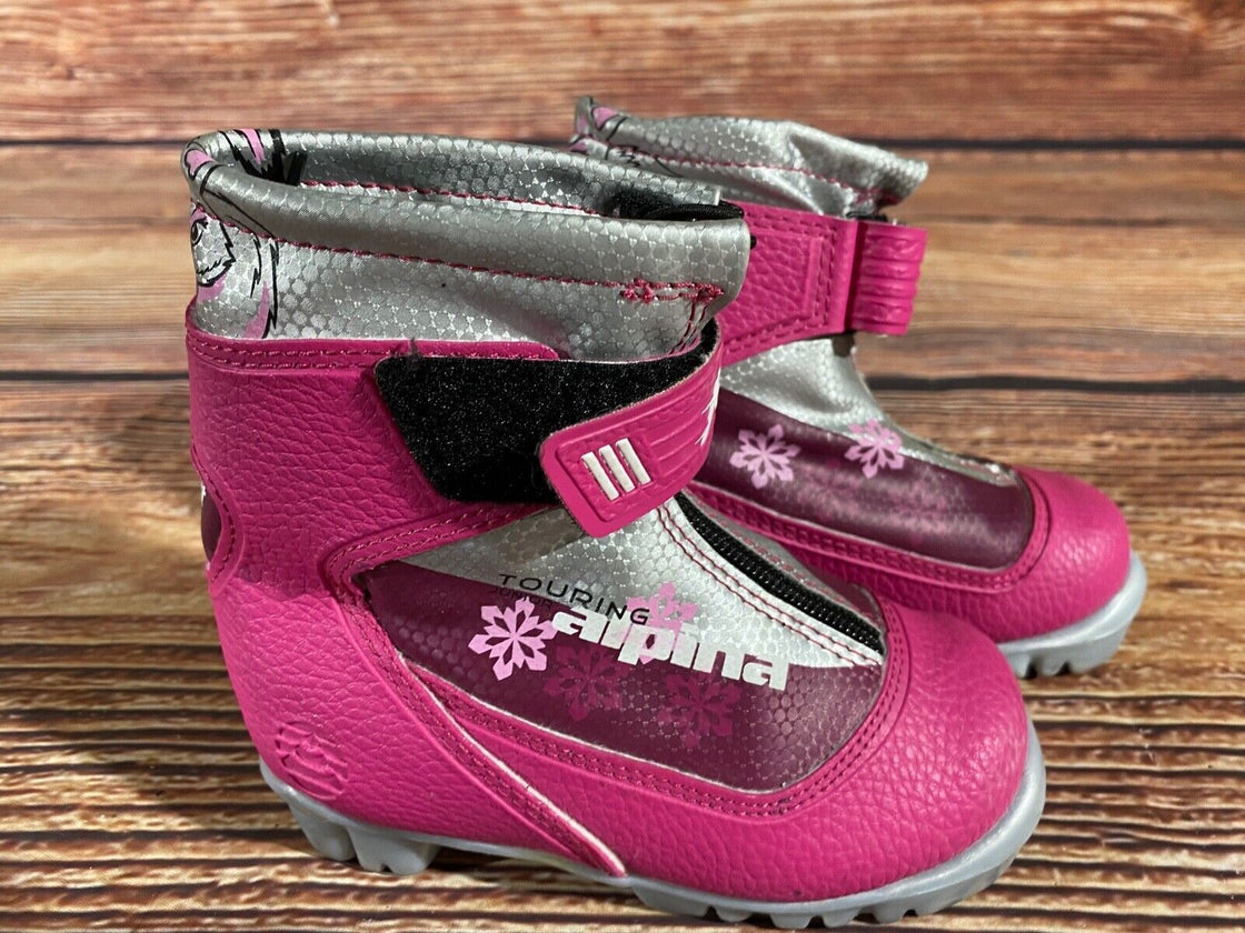 Alpina Frost Nordic Cross Country Ski Boots Kids Size EU26 US9 NNN A-1104