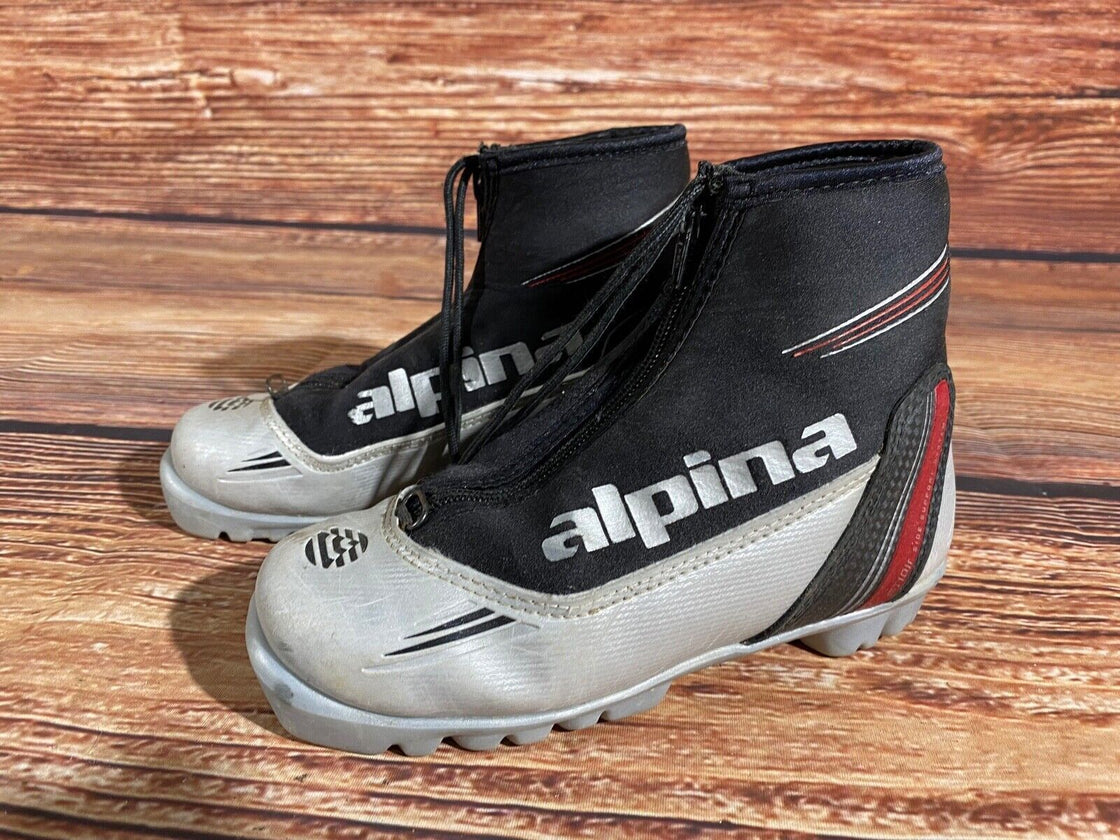 Alpina ST10j Nordic Cross Country Ski Boots Kids Size EU32 US1.5 NNN A-1030