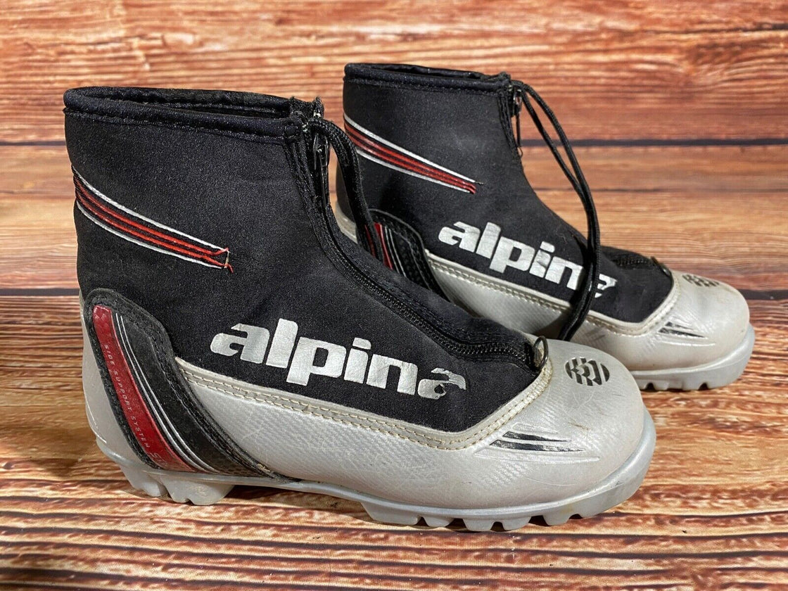 Alpina ST10j Nordic Cross Country Ski Boots Kids Size EU32 US1.5 NNN A-1030