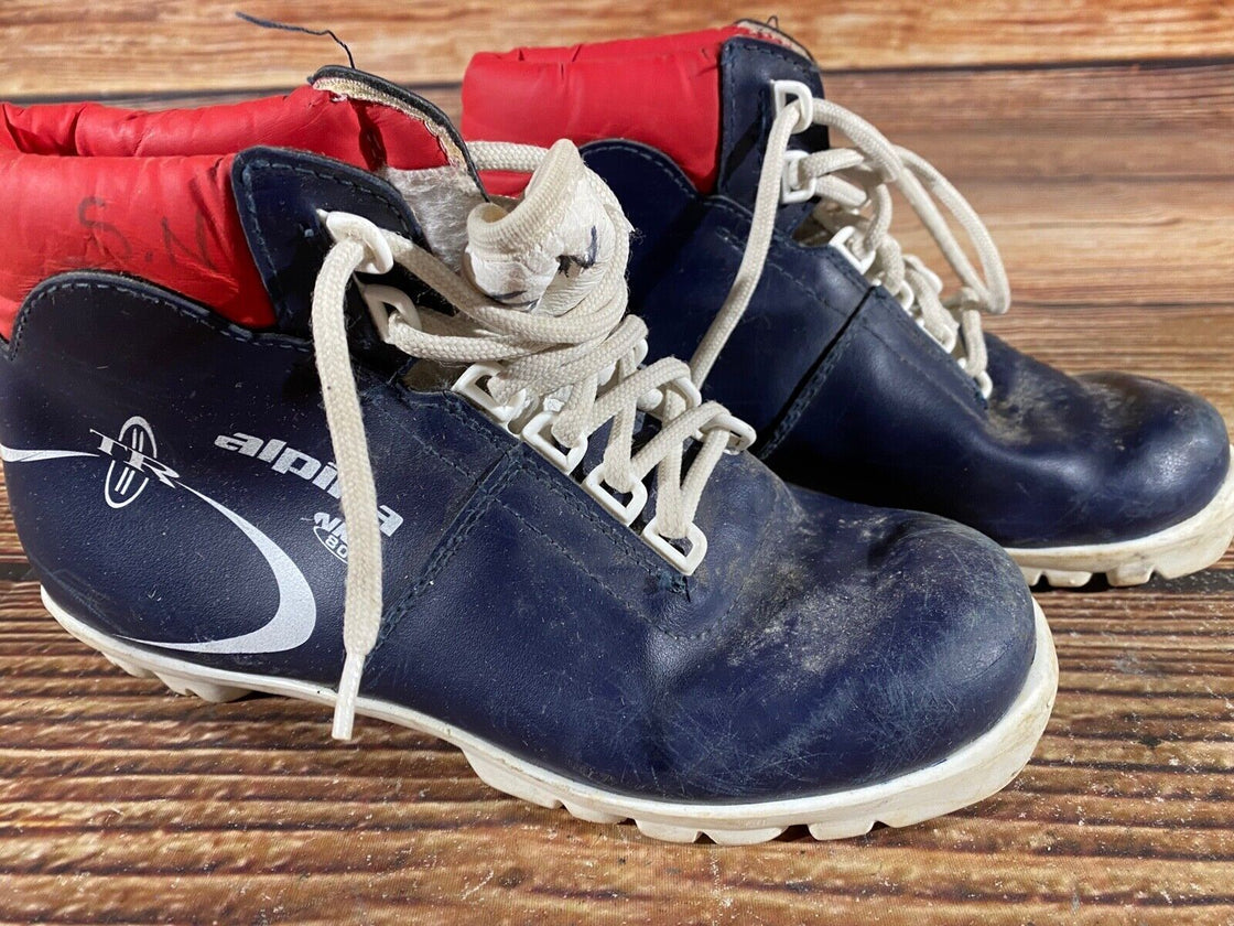 Alpina 80 Kids Nordic Cross Country Ski Boots Size EU35 US3.5 for NNN A-909