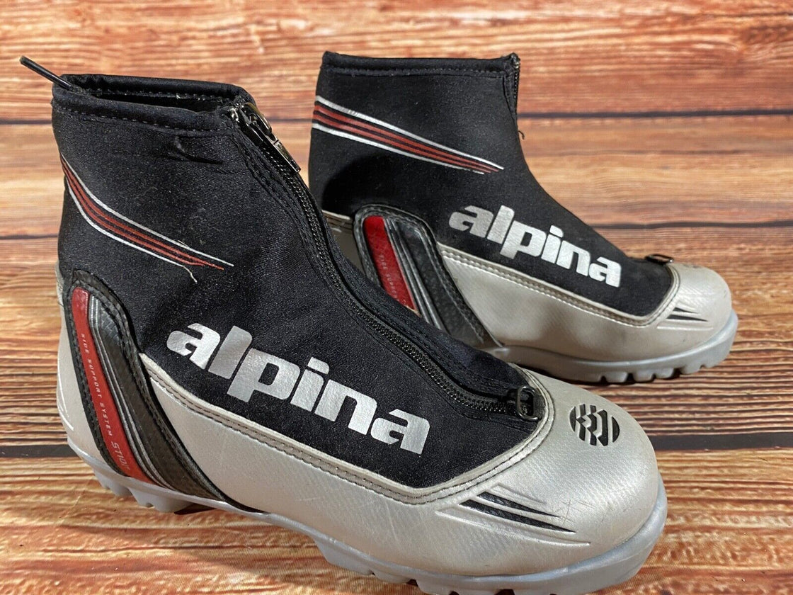 Alpina ST10jr Kids Nordic Cross Country Ski Boots Size EU35 US3.5 NNN A-1145