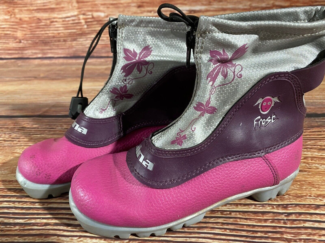 Alpina Frost Nordic Cross Country Ski Boots Kids Size EU33 US2 NNN A-1103