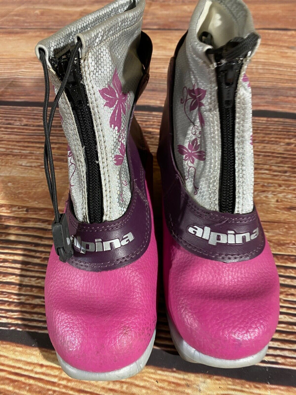 Alpina Frost Nordic Cross Country Ski Boots Kids Size EU33 US2 NNN A-1103