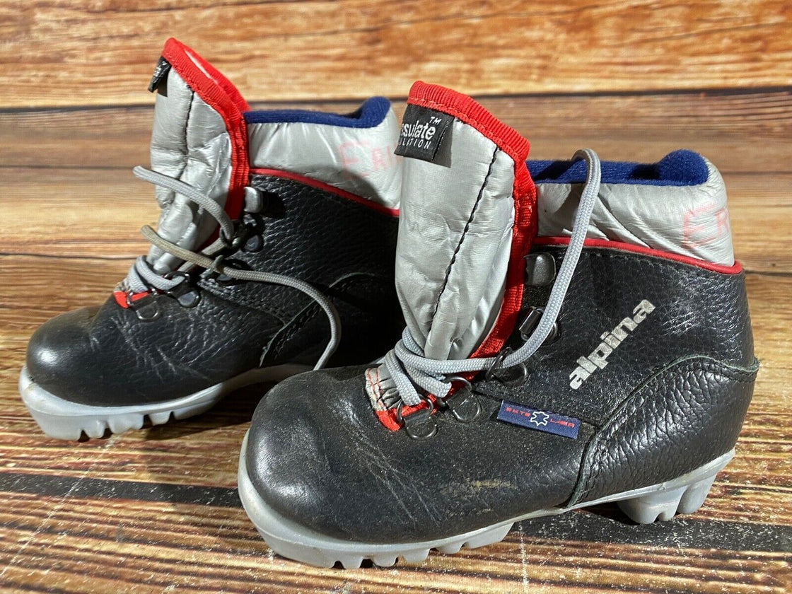 Alpina Kids Nordic Cross Country Ski Boots Size EU26 US9 for NNN A-918