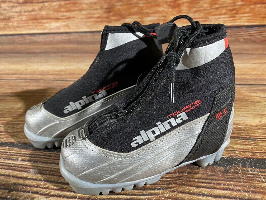 Alpina ST10 Kids Nordic Cross Country Ski Boots Size EU26 US9 for NNN A-913