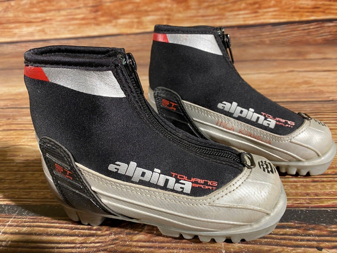 Alpina ST10jr Kids Nordic Cross Country Ski Boots Size EU27 US9.5 NNN A-879
