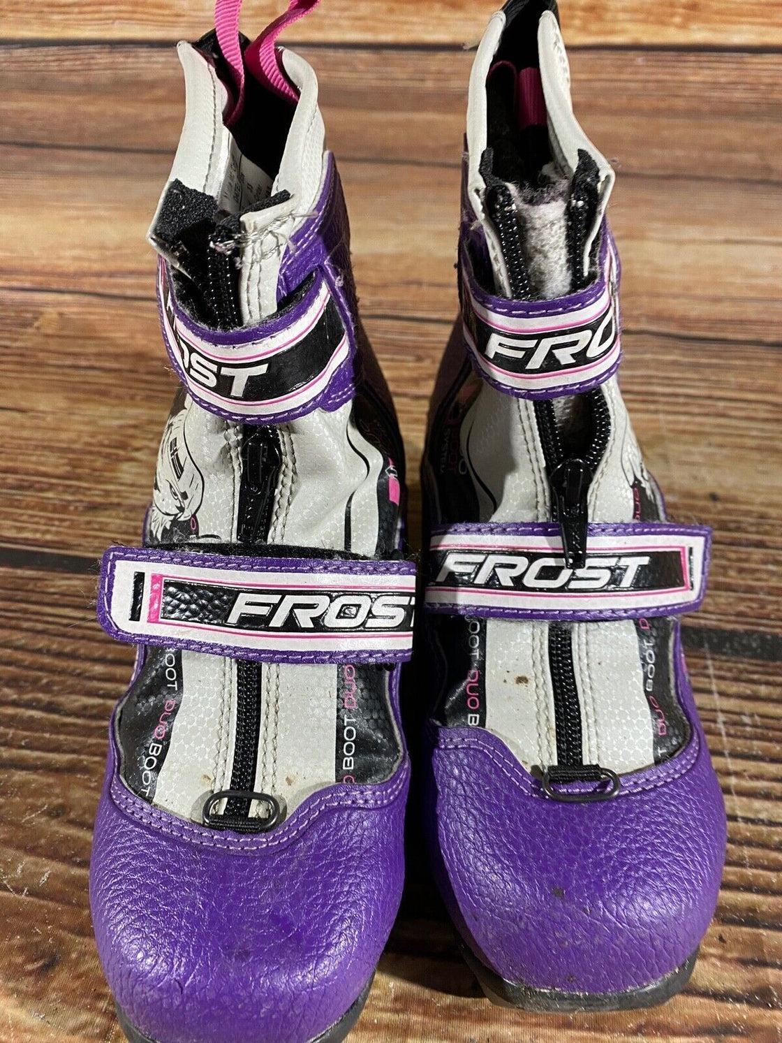 Alpina Frost Kids Nordic Cross Country Ski Boots Size EU33 US2 for NNN A-899