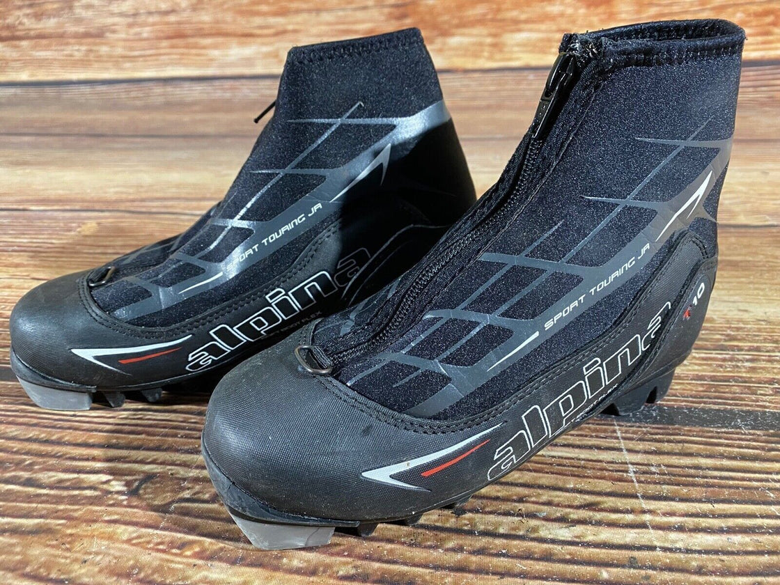 Alpina T10 Kids Nordic Cross Country Ski Boots Size EU33 US2 NNN A-756