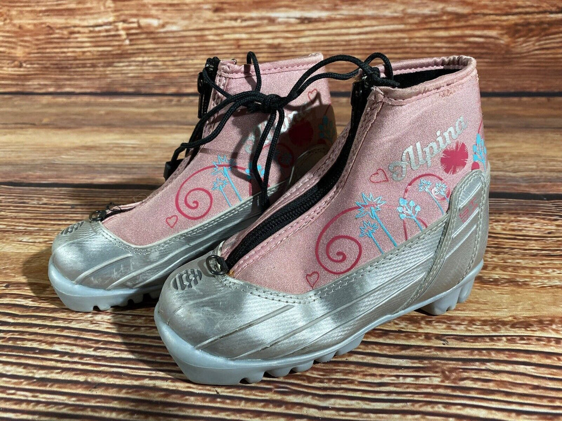 Alpina ST10jr Kids Nordic Cross Country Ski Boots Size EU29 US11 NNN A-1337