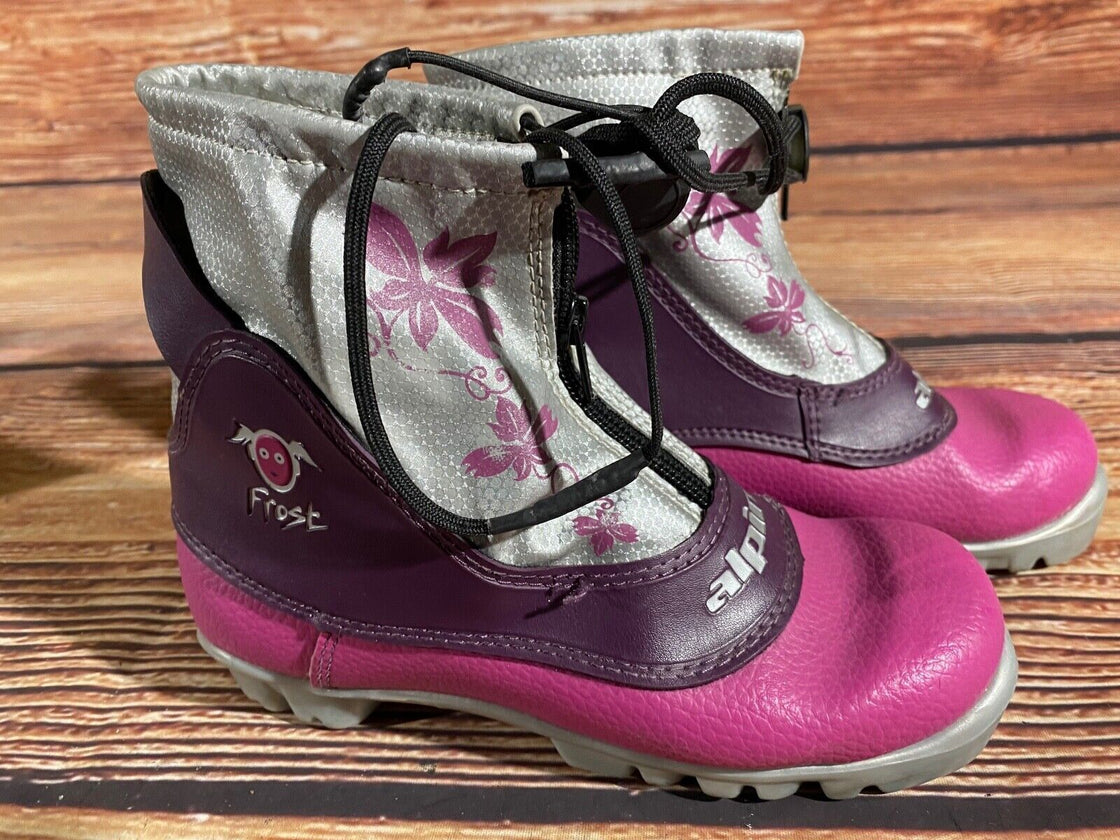 Alpina Frost Kids Nordic Cross Country Ski Boots Size EU34 US3 NNN A-1328