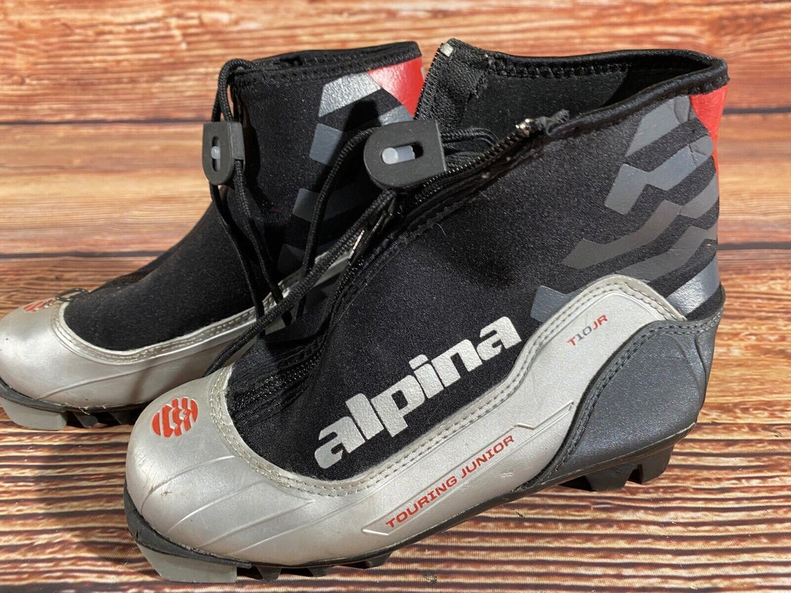 Alpina T10jr Nordic Cross Country Ski Boots Kids Size EU32 US1.5 for NNN A-1370