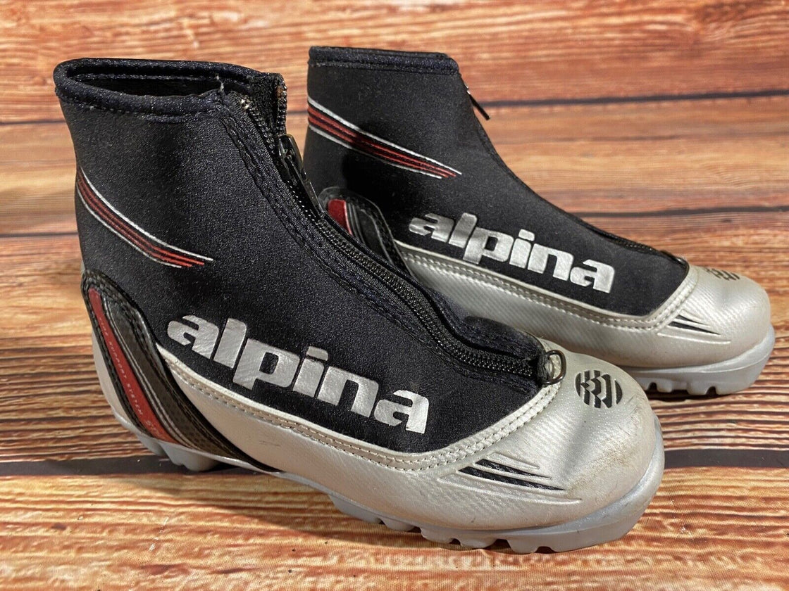 Alpina ST10jr Kids Nordic Cross Country Ski Boots Size EU33 US2 NNN A-1173