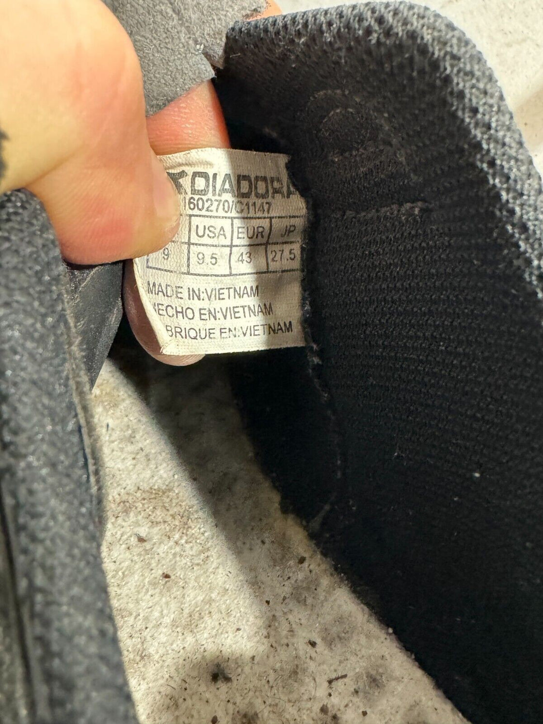 DIADORA Tornado Carbon Cycling MTB Shoes Biking Boots EU43 US9.5 Mondo 270 cs209