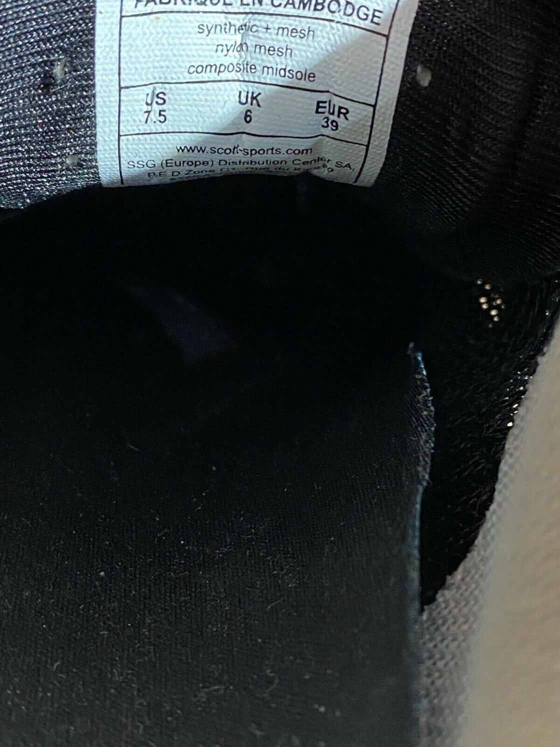 SCOTT Cycling MTB Shoes Mountain Bike Boots EU39 US7.5 Mondo 253 cs1003