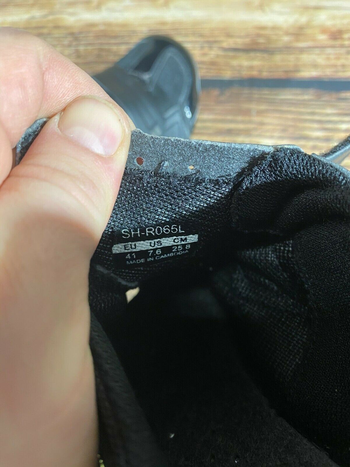 SHIMANO R065 Road Cycling Shoes Clipless Biking Boots Size EU41 US7.6 cs943