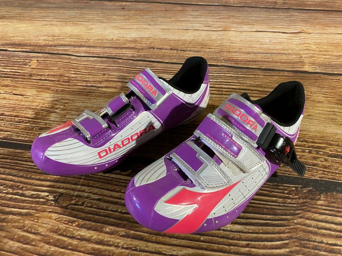 DIADORA TORNADO Road Cycling Shoes Bicycle Shoes Ladies Size EU38 US7  cs829