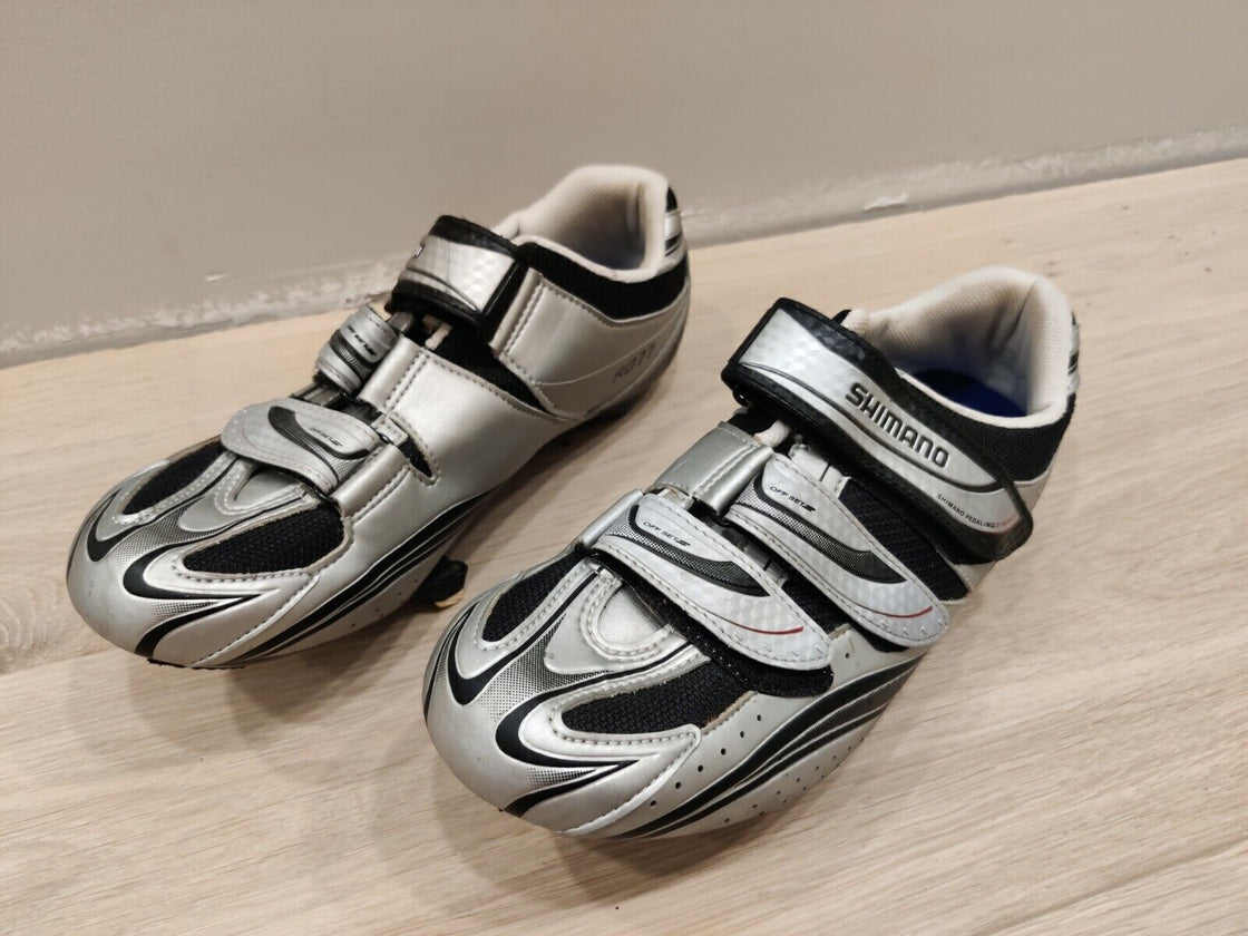 SHIMANO R077 Road Cycling Shoes With Cleats Men's Size EU43 US9  cs934