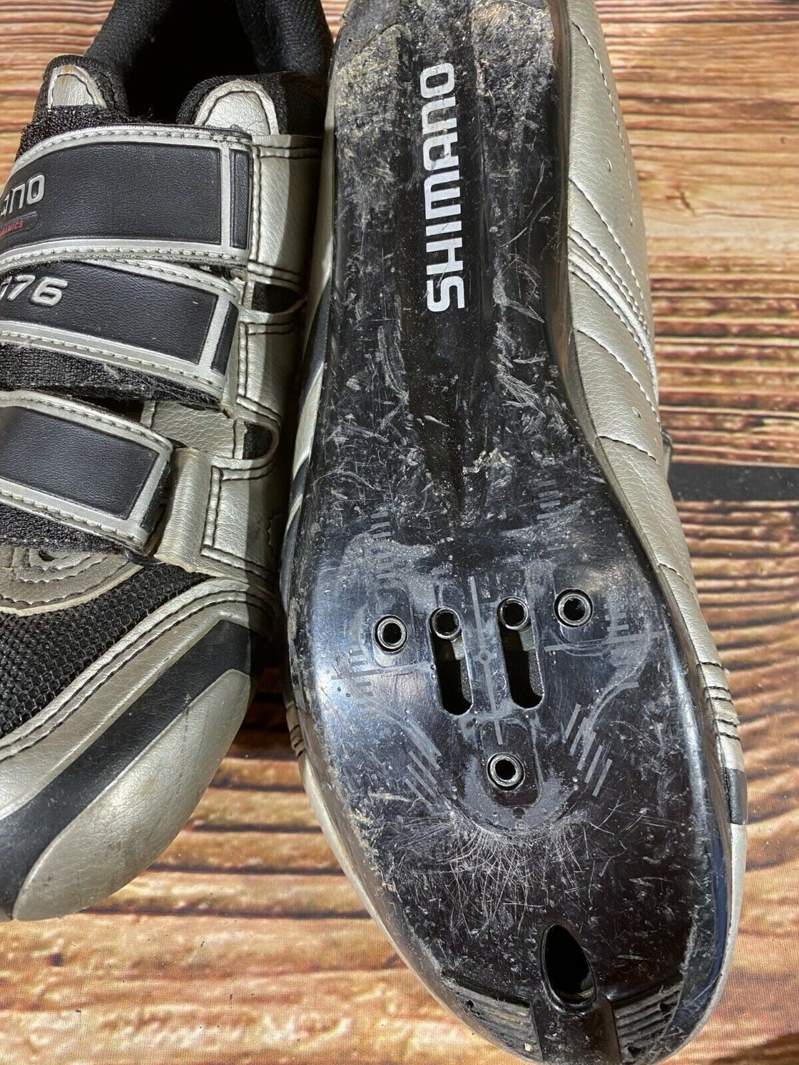 SHIMANO R076G Road Cycling Shoes 3 Bolts Size EU43  cs915