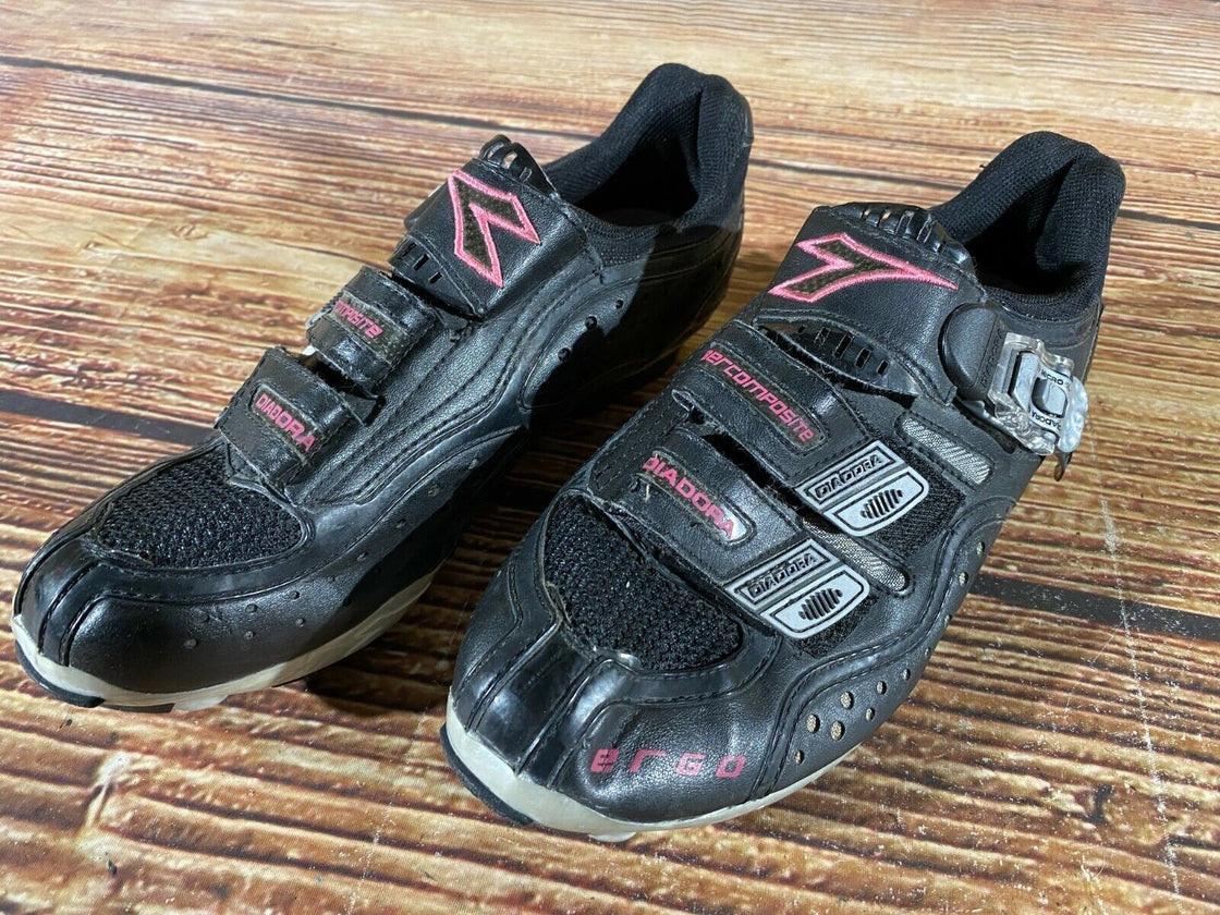 DIADORA Ergo Cycling MTB Shoes Mountain Bike Ladies EU42 US10 Mondo 260 cs1032