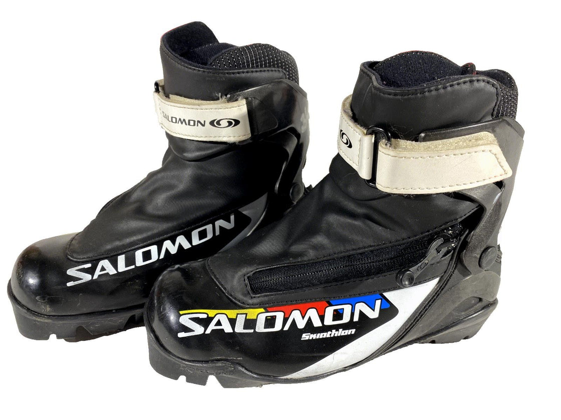 Salomon Kids  Skiathlon Cross Country Ski Boots Size EU34 US2.5 SNS Pilot S102