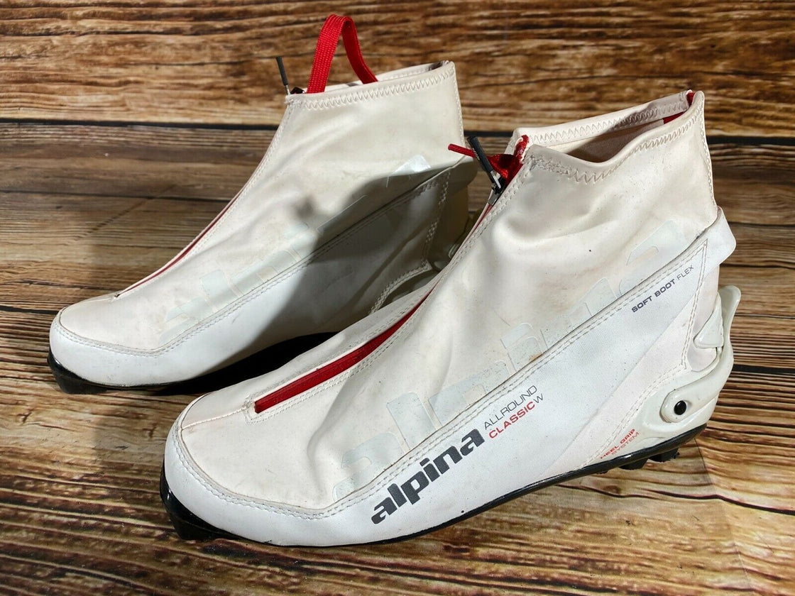 Alpina All Round Nordic Cross Country Ski Boots Size EU42 US9 NNN bindings 723