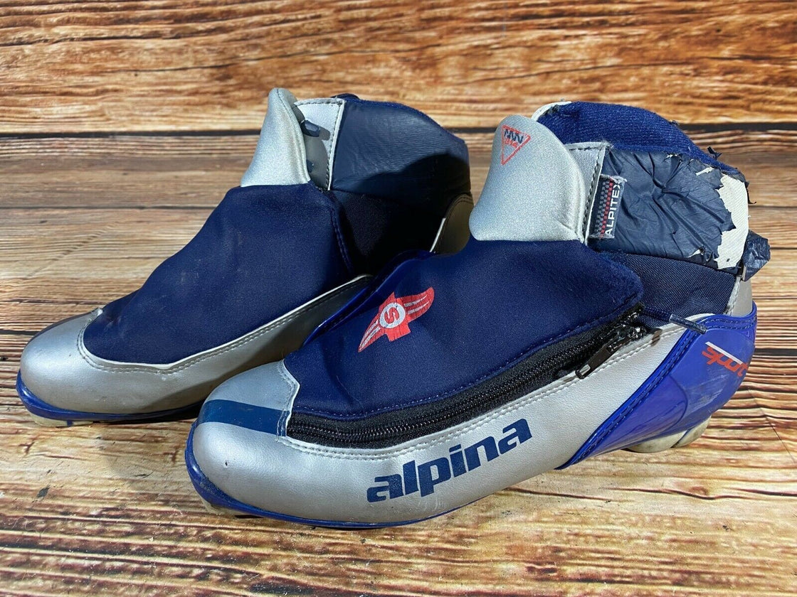 Alpina 314 Nordic Cross Country Ski Boots Size EU42 US9 NNN bindings 1037