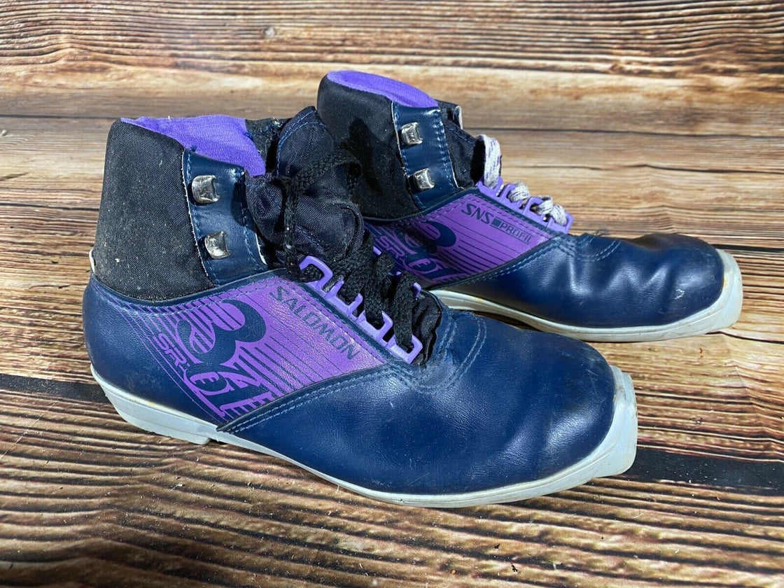 SALOMON 361 SR Nordic Cross Country Ski Boots Size EU41 US8 SNS profil 2061
