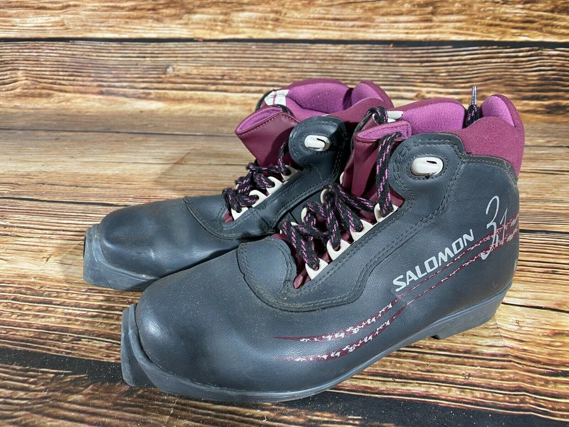 SALOMON 3.1 Nordic Cross Country Ski Boots Size EU42 US8.5 SNS profil 2232