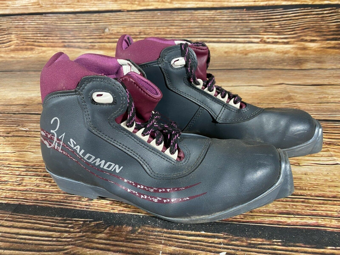 SALOMON 3.1 Nordic Cross Country Ski Boots Size EU42 US8.5 SNS profil 2232