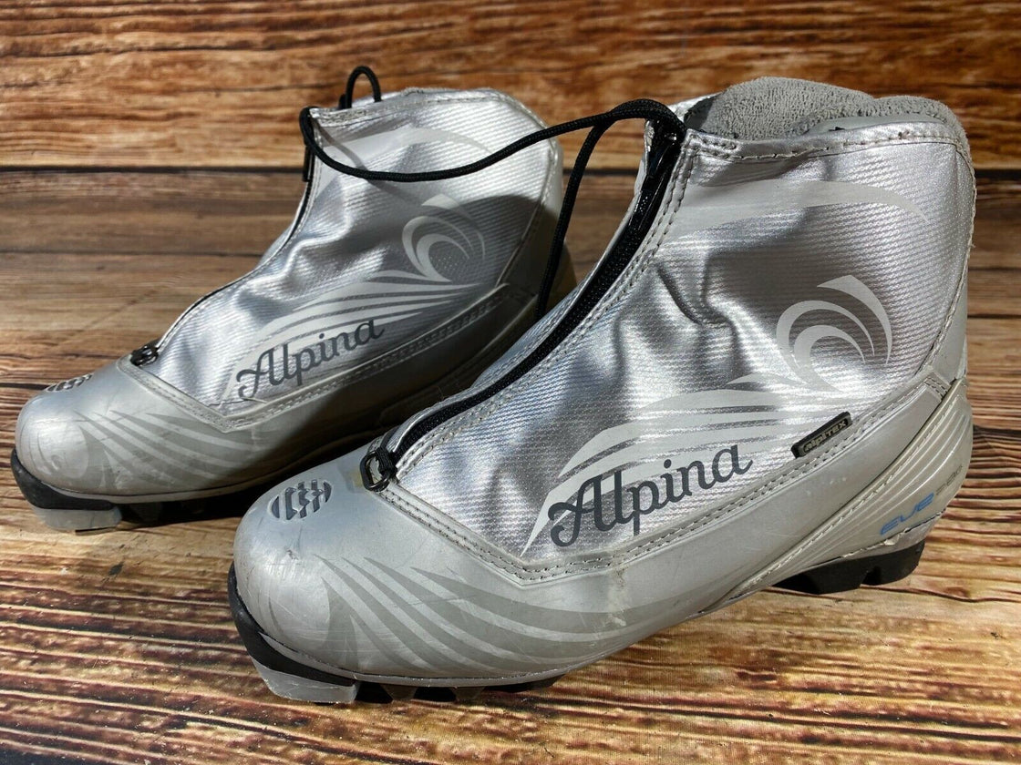Alpina EVE28G Nordic Cross Country Ski Boots Size EU38 US6 NNN bindings 627