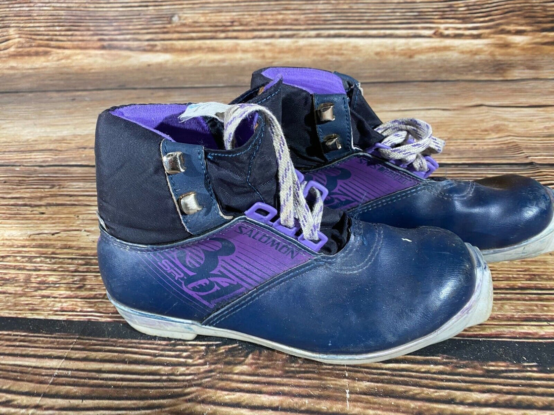 SALOMON 361 SR Nordic Cross Country Ski Boots Size EU36 US4.5 SNS profil 2097