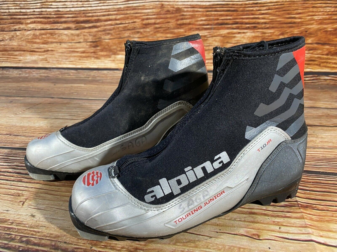 Alpina T10 jr Nordic Cross Country Ski Boots Size EU38 US6 NNN bindings 579