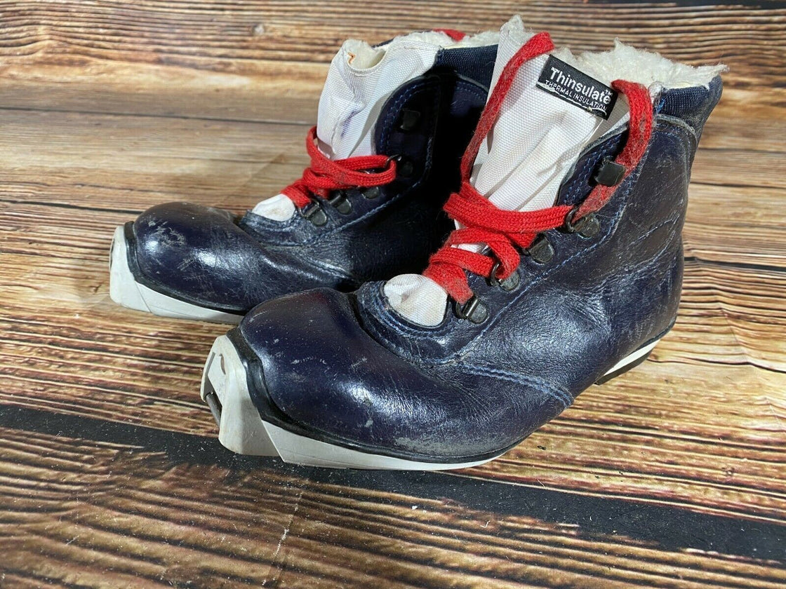 SALOMON Leather Nordic Cross Country Ski Boots Size EU38 US6 SNS profil 2236