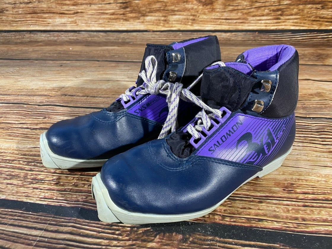 SALOMON 361 SR Nordic Cross Country Ski Boots Size EU38 US6 SNS profil 2216