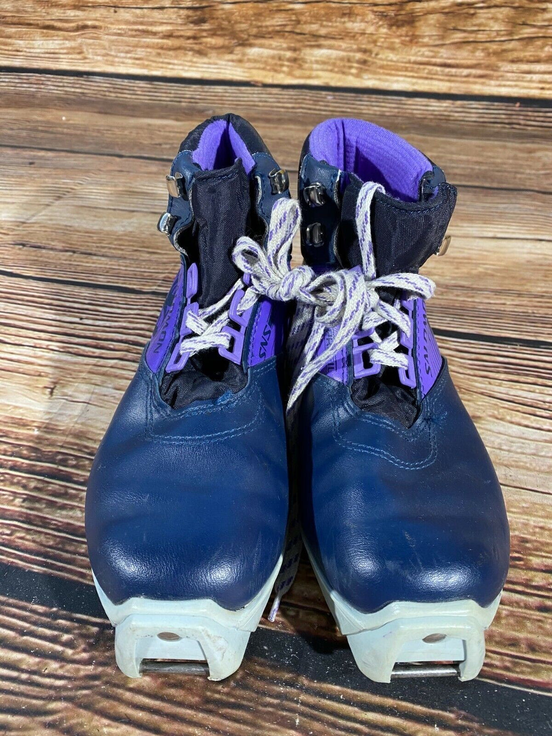 SALOMON 361 SR Nordic Cross Country Ski Boots Size EU38 US6 SNS profil 2216