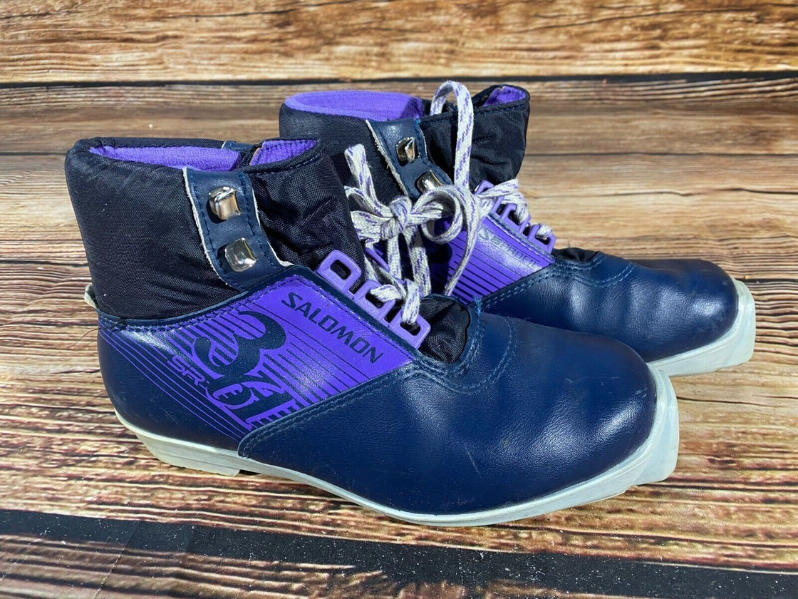 SALOMON 361 SR Nordic Cross Country Ski Boots Size EU38 US6 SNS profil 2216