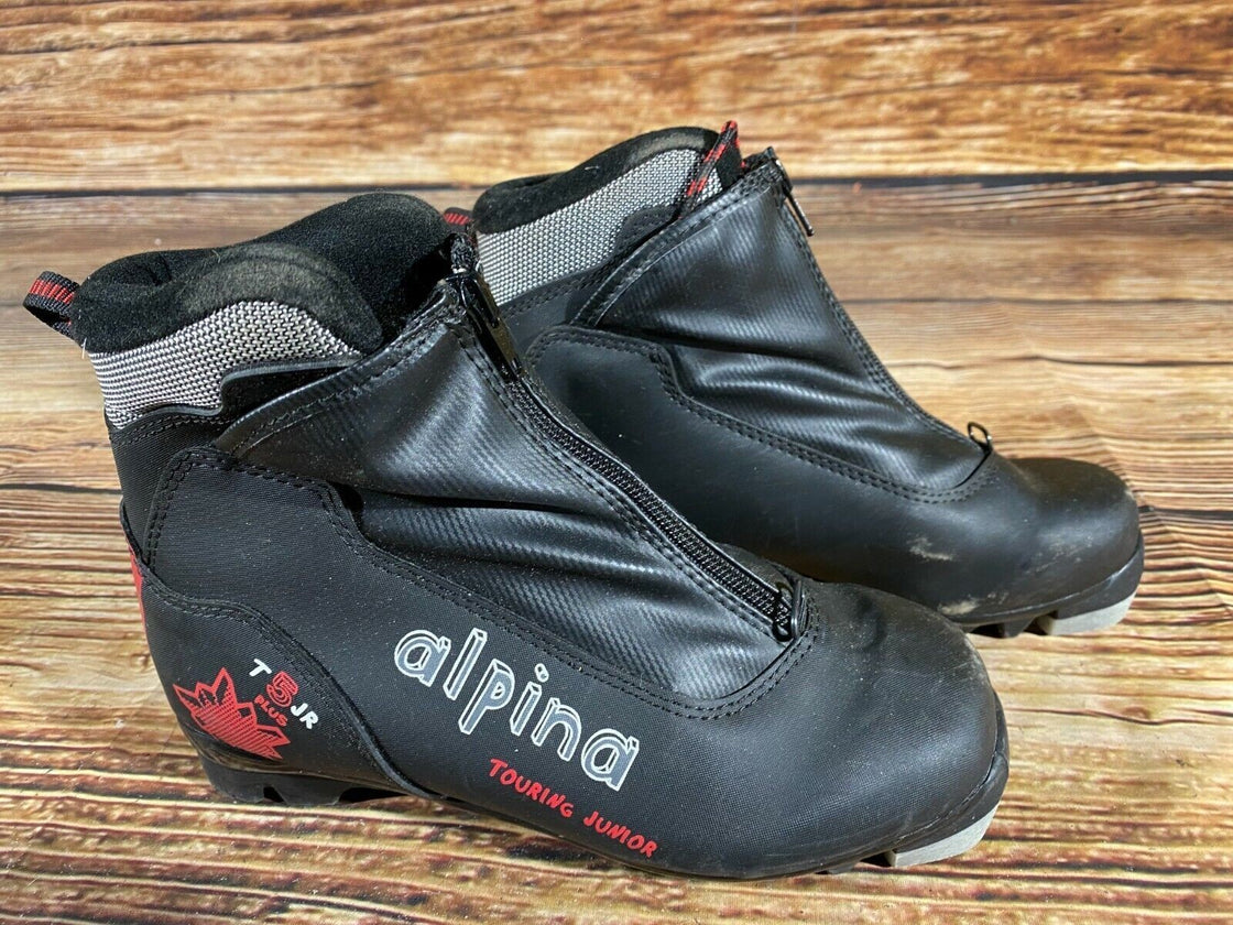 Alpina T5 JR Nordic Cross Country Ski Boots Size EU36 US4.5 NNN bindings 866