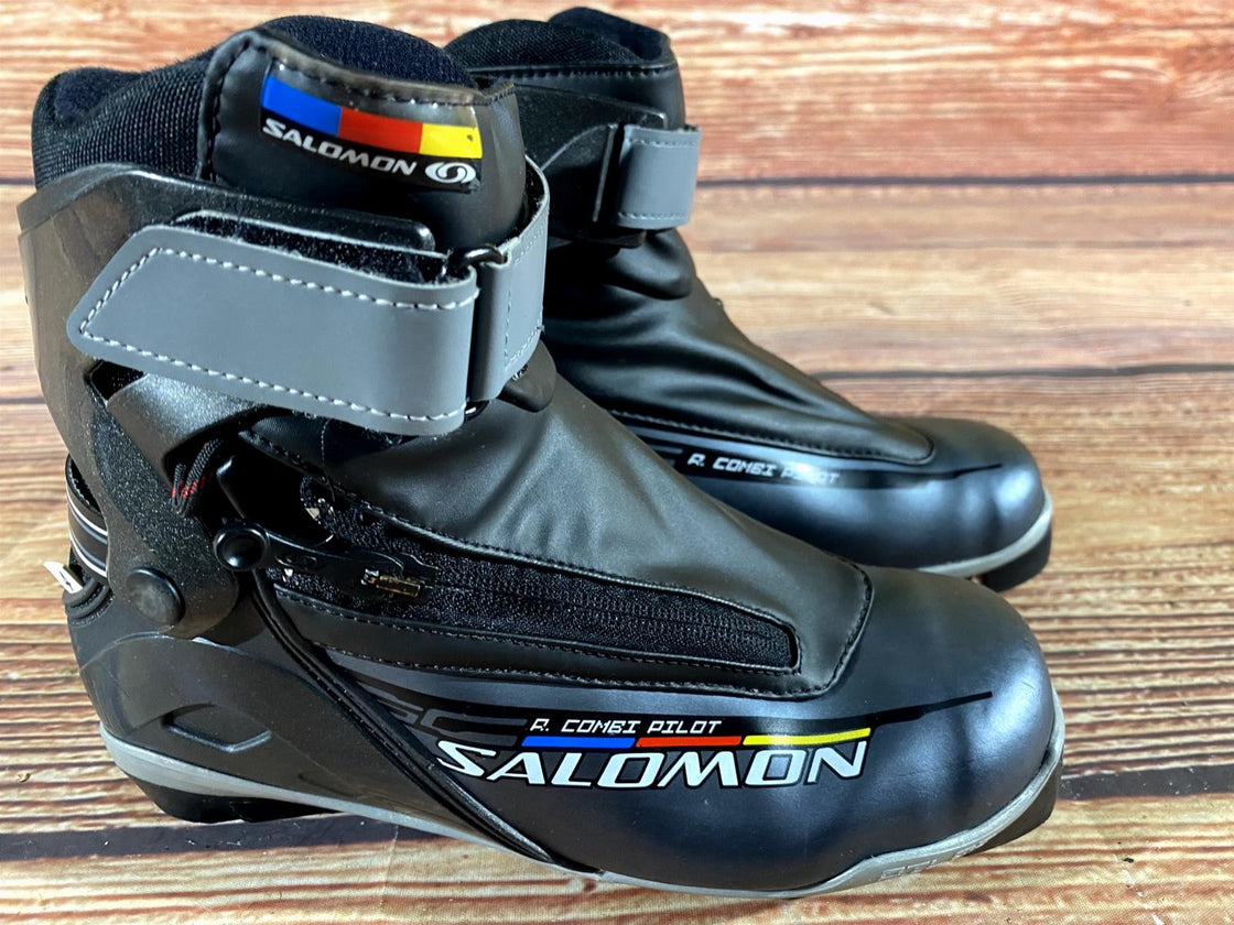 SALOMON Combi Nordic Cross Country Ski Boots Size EU36 2/3 US4.5 SNS Pilot 2176