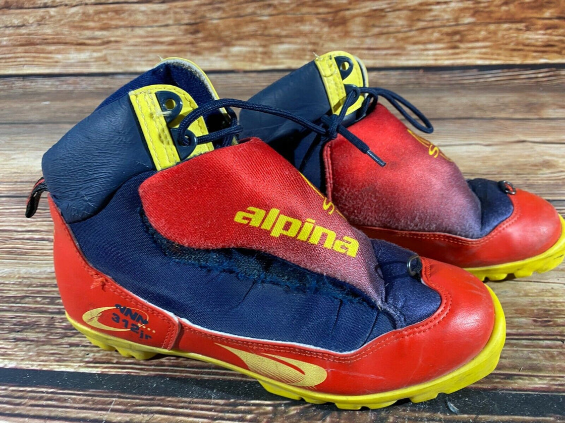 Alpina 312 jr Racing Nordic Cross Country Ski Boots Size EU38 US6 NNN 1062