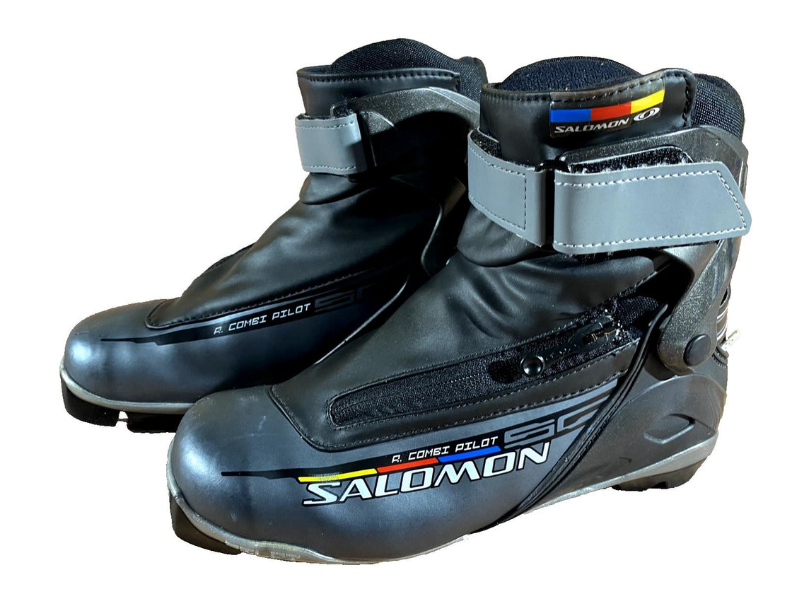 SALOMON R Combi Nordic Cross Country Ski Boots Size EU37 1/3 US5 SNS Pilot 2405