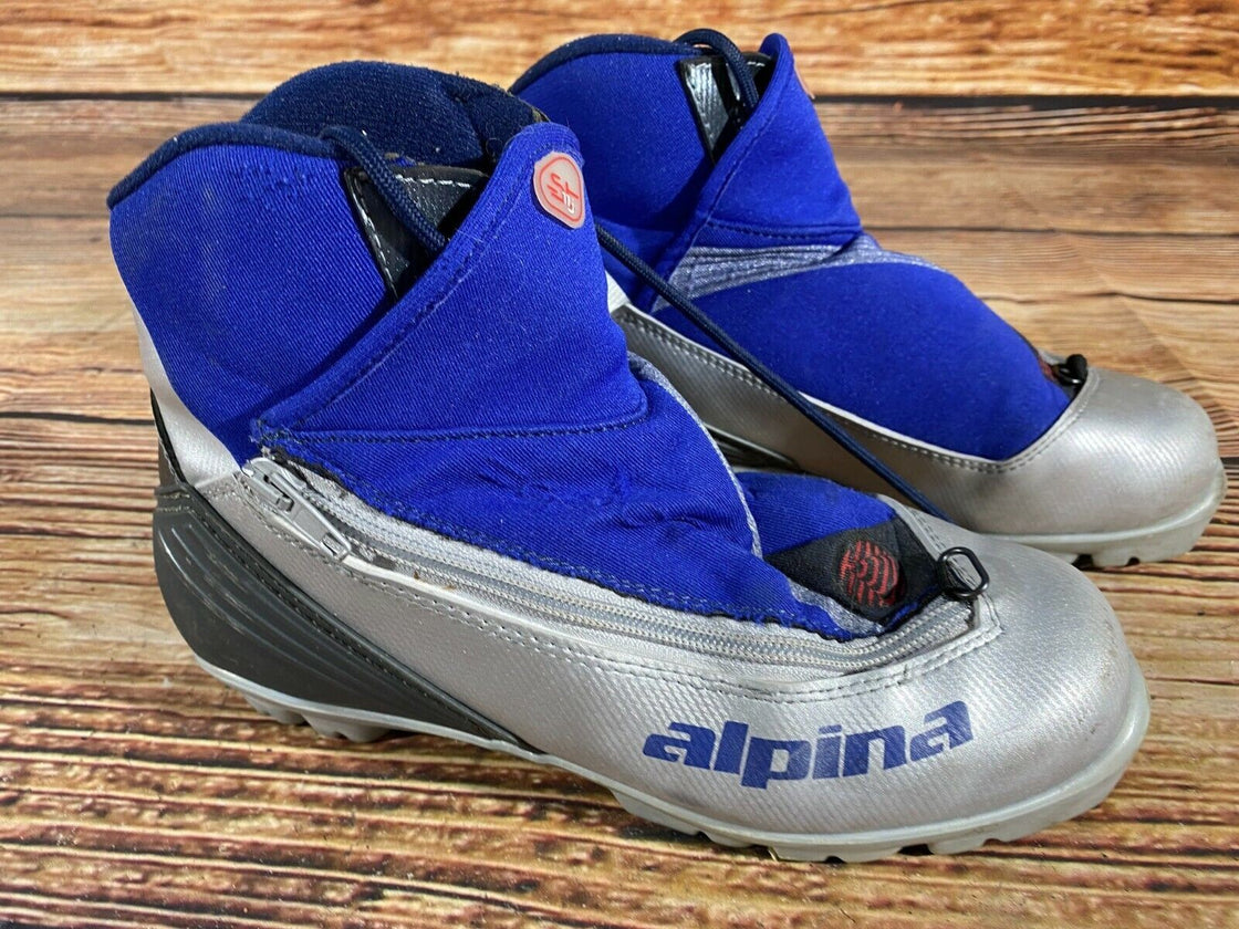 Alpina ST11 JR Nordic Cross Country Ski Boots Size EU38 US6 NNN bindings 2874