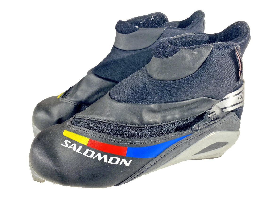 SALOMON Classic Nordic Cross Country Ski Boots Siz EU39 1/3 US6.5 SNS Pilot 2156
