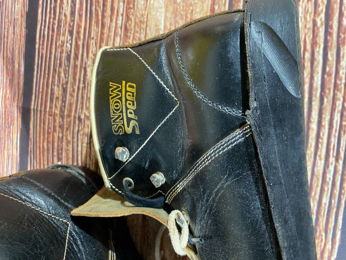 SNOW SPEED Vintage Cross Country Ski Boots Kandahar Cable Bindings EU37 US5 KL54