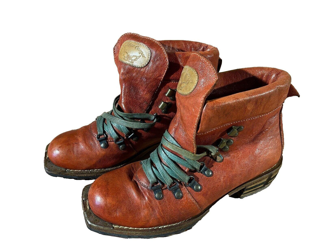 CANDICE Vintage Cross Country Ski Boot Kandahar Old Cable Binding EU40 US7 KL58