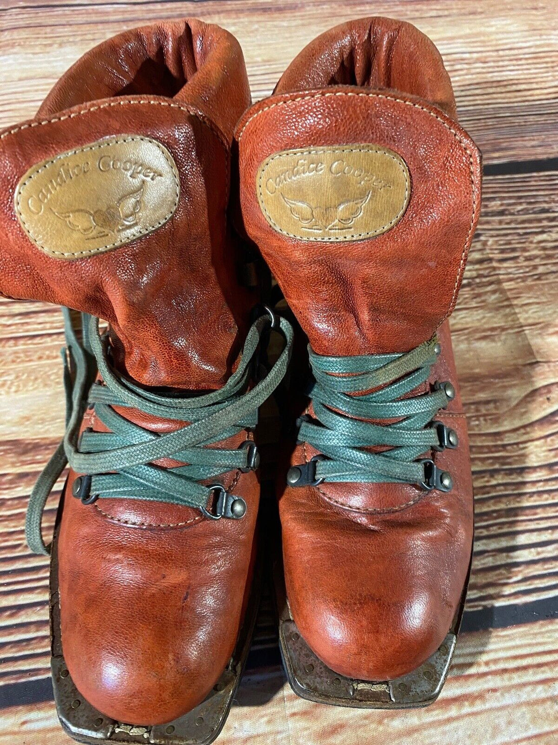 CANDICE Vintage Cross Country Ski Boot Kandahar Old Cable Binding EU40 US7 KL58