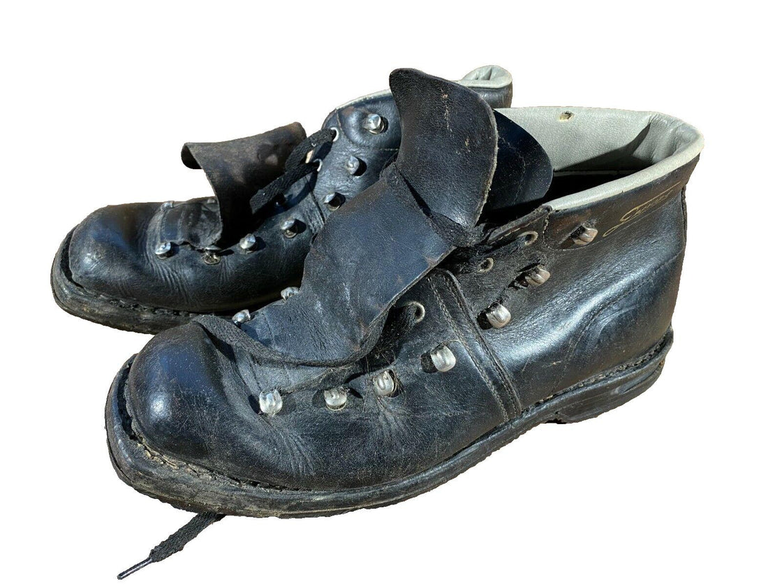 GRENOBLE Vintage Leather Cross Country Ski Boots Kandahar Binding EU44 US10 KL24