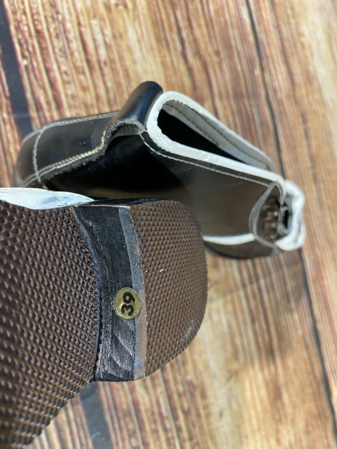 VIRALFA Vintage Cross Country Ski Boots Kandahar Cable Bindings EU39 US6 KL19