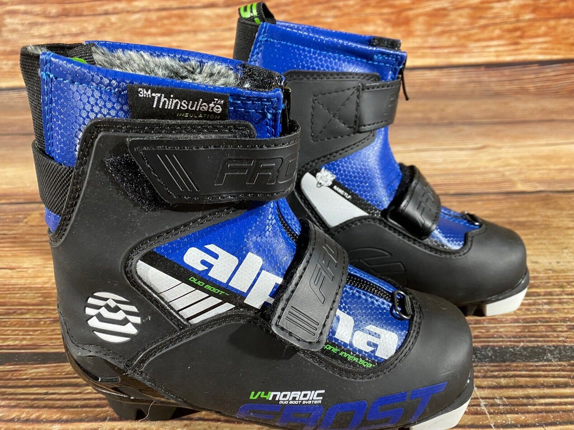 Alpina Frost Kids Nordic Cross Country Ski Boots Size EU29 US11 NNN A-861