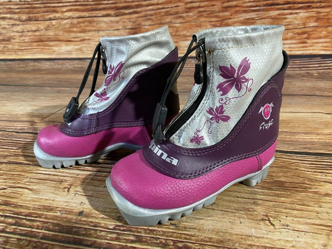 Alpina Frost Kids Nordic Cross Country Ski Boots Size EU25 US8.5 for NNN A-95