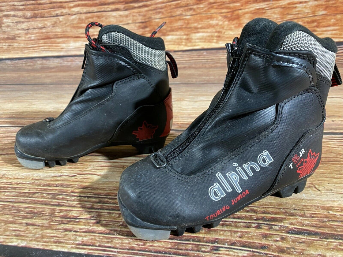 Alpina T5 Plus Kids Nordic Cross Country Ski Boots Size EU29 US11 for NNN A-26